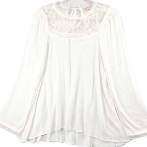 Philosophy Ivory Boho Lace Long Sleeve Top Size Small NWT